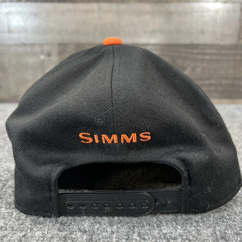 Simms Big Catch Snapback Cap Hat Black